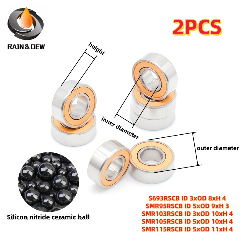 Spinning Reel - 2PCS 미니어처 볼 베어링 3x8x4 3x10x4