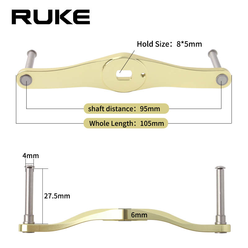 RUKE 1pc 낚시 릴 핸들 합금 알루미늄 재료 S  - Reel Spare Spool 리뷰 및 가격
